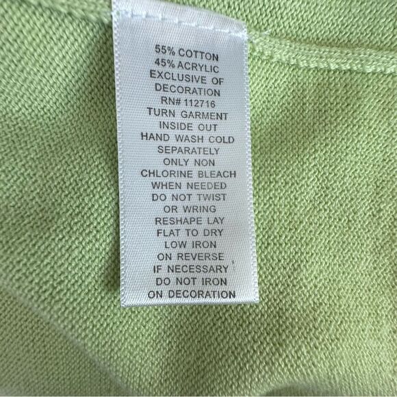 Quacker Factory Cardigan and Sleeveless Knit Tank Set Green Sequins SZ S - Picture 14 of 15